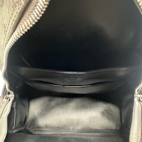 MCM Gray Backpack with Black Accents and silver studs - Picture 3 of 7